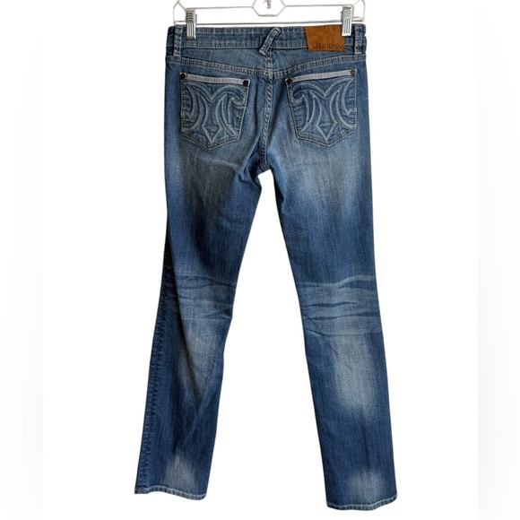 MEK Hollywood Straight Mid Rise Medium Wash Denim Jeans Size 27 NWOT - Picture 1 of 11